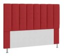 Ver imagem 1 de Cabeceira Estofada Carla 140CM Casal Suede Vermelho - D A DECOR