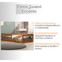 Ver imagem 4 de Cama Infantil Madeira com Grade Segurança Menina Menino Montessoriana