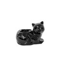 Ver imagem 1 de Vaso Cerâmica Gato 10,5x7x8,5 Cm – Encanto e Personalidade na Sua Decoração:preto