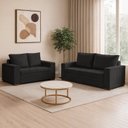 Ver imagem 1 de Conjunto de Sofá 5 Lugares Suede Urban 334cm Yescasa Preto
