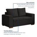 Ver imagem 6 de Conjunto de Sofá 5 Lugares Suede Urban 334cm Yescasa Preto