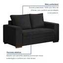 Ver imagem 6 de Conjunto Sofás 2 e 3 Lugares Fixo Suede D25 Urban Yescasa Preto