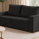 Ver mais imagens de Conjunto de Sofá 5 Lugares Suede Urban 334cm Yescasa Preto