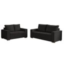 Ver imagem 2 de Conjunto de Sofá 5 Lugares Suede Urban 334cm Yescasa Preto