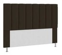Ver imagem 1 de Cabeceira Estofada Carla 195CM King Suede Marrom - D A DECOR