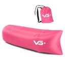 Ver imagem 1 de Sofá Puff Air Bag Inflável para Camping VG+ Rosa