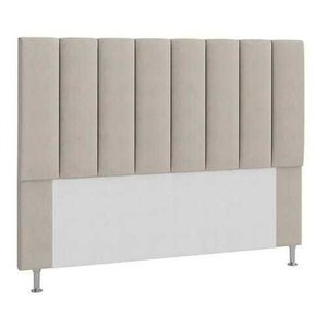 Cabeceira Estofada Carla 90cm Solteiro Suede Bege - D A Decor