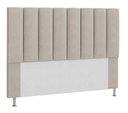 Ver imagem 1 de Cabeceira Estofada Carla 90cm Solteiro Suede Bege - D A Decor