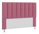 Ver imagem 1 de Cabeceira Estofada Carla 90cm Solteiro Suede Rosa - D a Decor