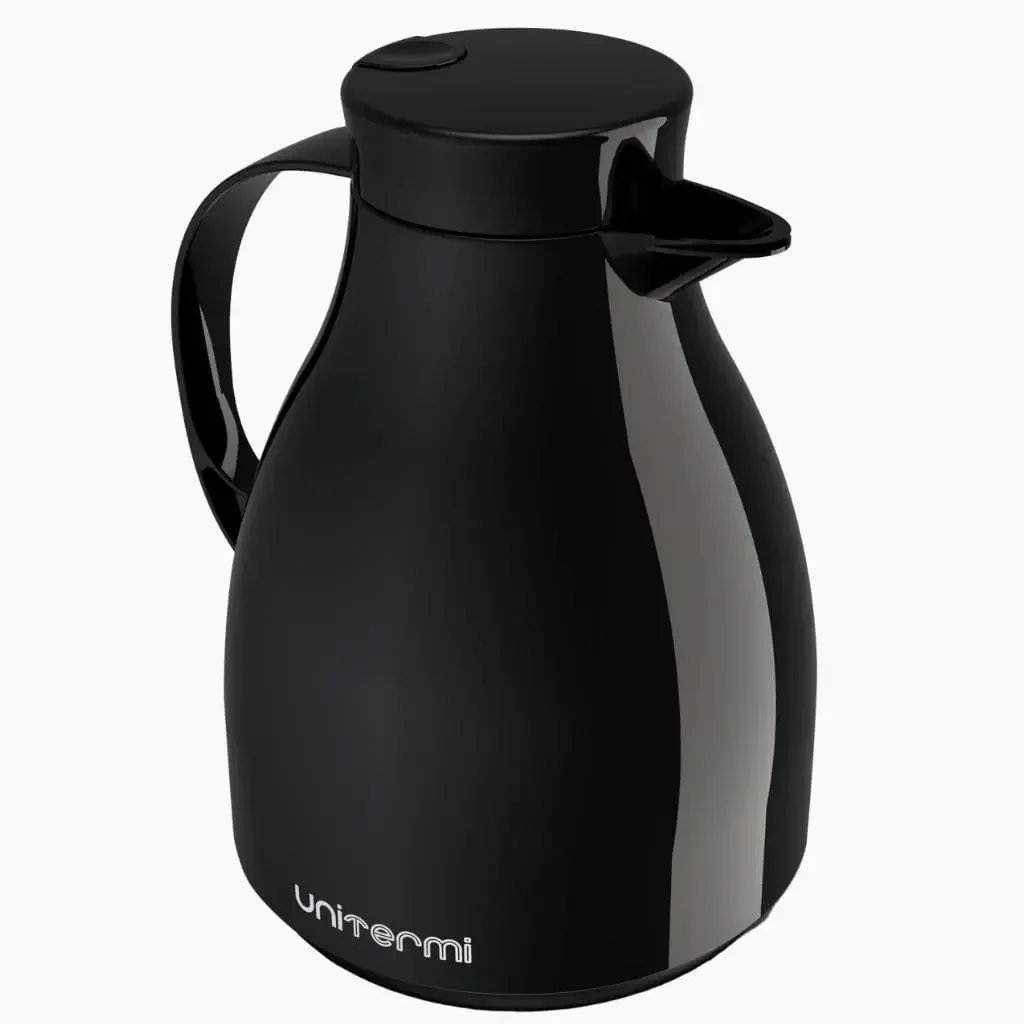 Garrafa Térmica com Gatilh0 Bule Café Chá Terere 1l Vintage:preto