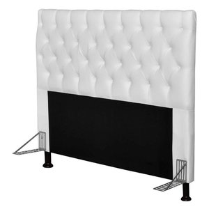 Cabeceira Cristal 1,60 Cm Cama Box Queen Corino Branco