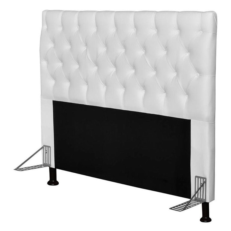 Cabeceira Cristal 1,60 Cm Cama Box Queen Corino Branco