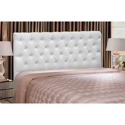 Cabeceira Cristal 1,60 Cm Cama Box Queen Corino Branco - 2