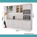 Ver imagem 2 de Cozinha Completa com Balcão Milla Joy Deca 13 Portas 3 Gavetas MDF 310cm Branco