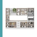 Ver imagem 7 de Cozinha Completa com Balcão Milla Joy Deca 13 Portas 3 Gavetas MDF 310cm Branco