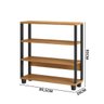Mini Estante Estilo Industrial 89,5cm 4 Prateleiras F23 Pradel Móveis - Freijó/preto Fosco - 4