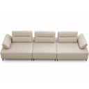Ver imagem 2 de Sofá 4 Lugares para Sala Living 291cm Modular Pés Industrial Oslo L06 Couro Bege Areia - Lyam Decor