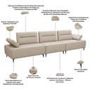 Ver imagem 5 de Sofá 4 Lugares para Sala Living 291cm Modular Pés Industrial Oslo L06 Couro Bege Areia - Lyam Decor