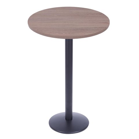 Mesa Bistro Luisiana com Tampo Redondo Imbuia de 70cm Base Ferro Preta - 60574
