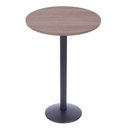 Ver imagem 1 de Mesa Bistro Luisiana com Tampo Redondo Imbuia de 70cm Base Ferro Preta - 60574