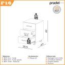 Ver imagem 3 de Gaveteiro 39,5cm Estilo Industrial F16 Pradel Móveis - Freijó