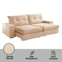 Ver imagem 4 de Sofá Athenas Linho 02 Módulos 120 Cm B25cm Meu Sofá Online A294 Linho Creme