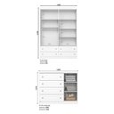 Ver imagem 4 de Conjunto Quarto Juvinil Guarda Roupa 4 Portas e Cômoda 4 Gavetas Amy Casa 812