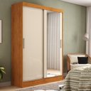 Ver imagem 1 de Guarda-Roupa Casal com Espelho 2 Portas de Correr 2 Gavetas Verona Yescasa