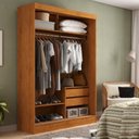 Ver imagem 6 de Guarda-Roupa Casal com Espelho 2 Portas de Correr 2 Gavetas Verona Yescasa