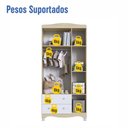 Ver imagem 6 de Guarda Roupa Infantil Roupeiro para Quarto 3 Portas 2 Gavetas Carvalho/Branco - Completa Móveis