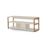 Rack Home Luxuosa Para Sala De Star Off White / Bronze - 1