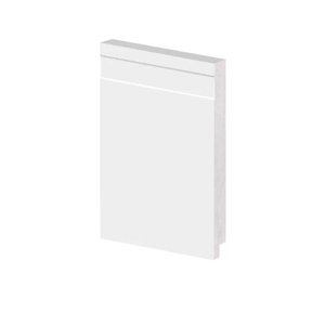 Rodapé Poliestireno Frisado Branco 15cm Br 2,40m - Arquitech 51015