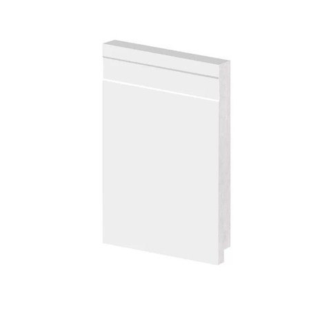 Rodapé Poliestireno Frisado Branco 15cm Br 2,40m - Arquitech 51015