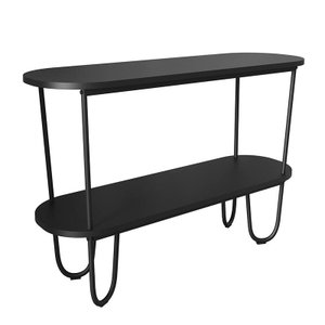 Aparador Requinte Pés de Aço Tubular 120 cm Preto/Preto