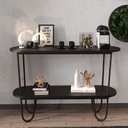 Ver imagem 2 de Aparador Requinte Pés de Aço Tubular 120 cm Preto/Preto