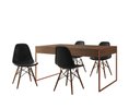 Ver imagem 2 de Conjunto Industrial Filadelfia 120x75 Ferro Cobre Tampo Amendoa 4 Cadeiras Preto