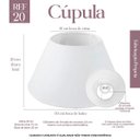Ver imagem 2 de Cúpula de Abajur 20x10x30cm Tecido Algodão Soquete Nacional Ref 20