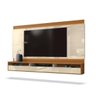 Painel com LED Savoy 2.00M para TV até 75 Polegadas 3 Portas Off White - 1
