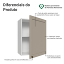 Ver imagem 4 de Armário Aéreo 50cm 1 Porta Branco/Crema Vik Madesa
