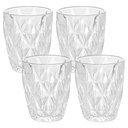 Ver imagem 1 de Jogo de Copos de Vidro Diamond Transparente 270ml 4 peças - Lyor