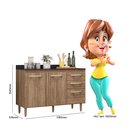 Ver imagem 3 de Balcão para Pia Aline com Tampo 118 Cm Carvalho