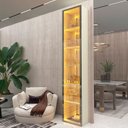 Ver mais imagens de Cristaleira 1 Porta Reflecta com Fita Led e Espelho 100% Mdf Luminare