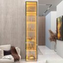 Ver imagem 7 de Cristaleira 1 Porta Reflecta com Fita LED e Espelho 100% MDF Luminare Bege/Off White