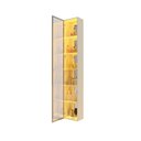 Ver imagem 4 de Cristaleira 1 Porta Reflecta com Fita LED e Espelho 100% MDF Luminare Bege/Off White