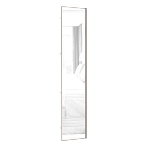Porta para Closet com Espelho Individual 50cm com Puxador Perfil Champagne Luciane Móveis