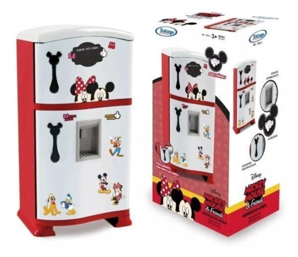 Geladeira Refrigerador Infantil Mickey Minnie Disney c 5 Acessorios Xalingo - 2