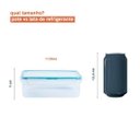 Ver imagem 3 de POTE 1100 ML HERMÉTICO DE PLÁSTICO TRANSPARENTE RETANGULAR - OIKOS