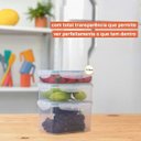 Ver imagem 7 de POTE 1100 ML HERMÉTICO DE PLÁSTICO TRANSPARENTE RETANGULAR - OIKOS