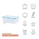 Ver imagem 5 de POTE 1100 ML HERMÉTICO DE PLÁSTICO TRANSPARENTE RETANGULAR - OIKOS
