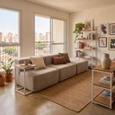 Ver imagem 1 de Sofá Modular 3 Lugares com Apoio de Pés Kappesberg Boucle Capuccino